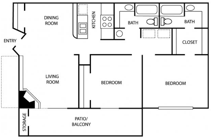 Blueprint of B5 floor plan